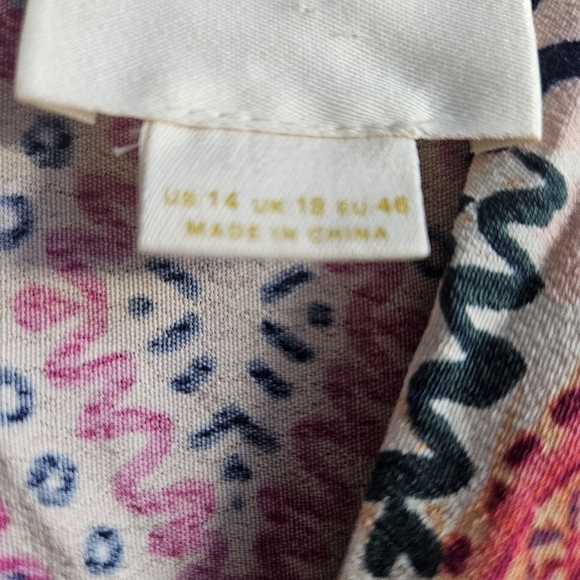 Anthropologie Maeve Multicolored Siya Kimono Dress Size 14 - Picture 13 of 15